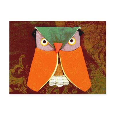 Thai Owl Handicraft Post Card by Heartworks