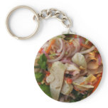 Thai Spicy Sausage Salad ... Thailand Street Food Keychains