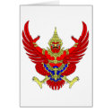 THAI THAILAND COAT OF ARMS EMBLEM FLAG cards