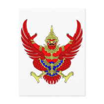 THAI THAILAND COAT OF ARMS EMBLEM FLAG postcards by flaguniverse THAI THAILAND COAT OF ARMS EMBLEM FLAG postcards
