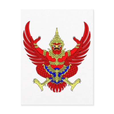 THAI THAILAND COAT OF ARMS EMBLEM FLAG POST CARDS by flaguniverse