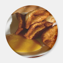 Thai Wontons With Mango Dipping Sauce Magnet