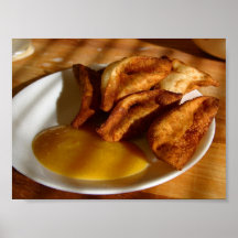 Thai Wontons With Mango Dipping Sauce Posters