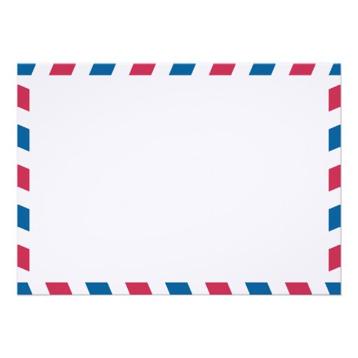 Thailand Air Mail Post Wedding Reception Custom Invite
