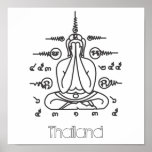 THAILAND Buddha poster