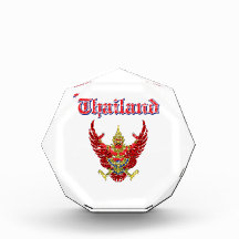 Thailand coat of arms designs acrylic award