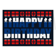 Thailand Flag Birthday Card