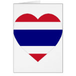 Thailand Flag Heart cards