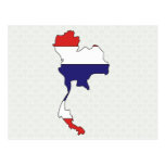 Thailand Flag Map full size Postcard