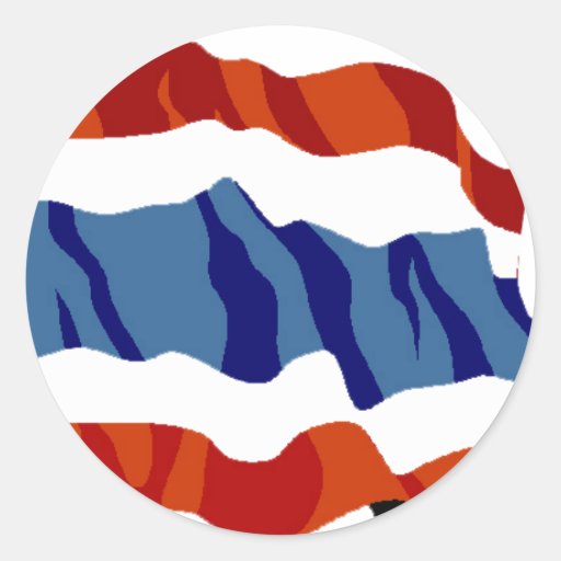 thailand flag round sticker | Zazzle