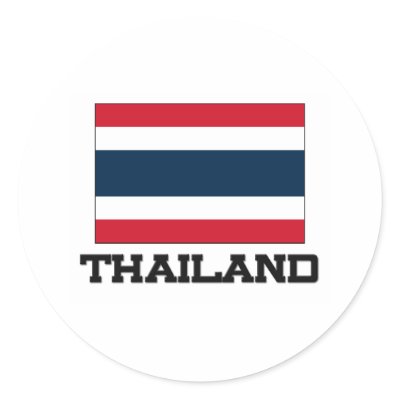 Thailand Flag Round Stickers by tshirtshirts
