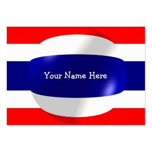 Thailand Flag With Bubble Business Card