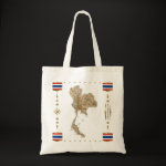 Thailand Map Flag Border Bag