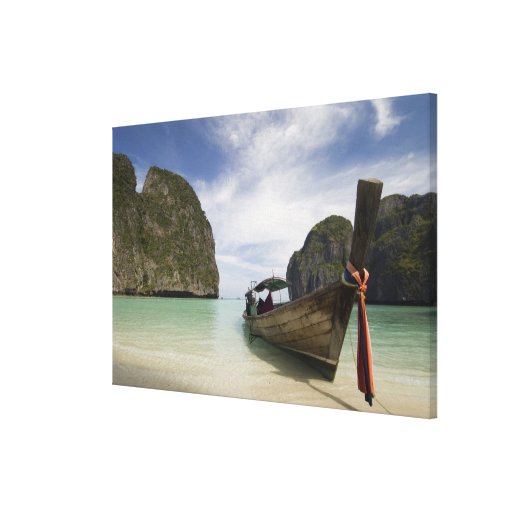 Thailand, Phi Phi Lay Island, Maya Bay. Stretched Canvas Print