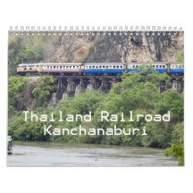 Thailand Railroad Kanchanaburi Wall Calendar