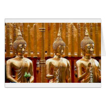 Thailand Three Standing Buddhas cards