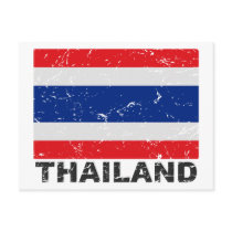 Thailand Vintage Flag Postcard