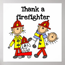 Thank a Firefighter T-shirts and Gifts Print