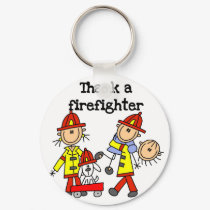 Thank a Firefighter Tshirts and Gifts keychains