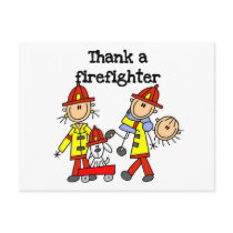 Thank a Firefighter Tshirts and Gifts postcards by stick_figures Thank a Firefighter Tshirts and Gifts postcards