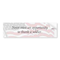 Thank a soldier bumper stickers