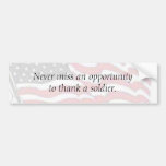 Thank a soldier bumper stickers