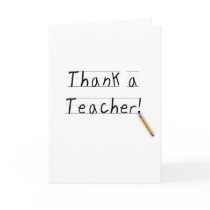 Thank a Teacher Tshirts and Gifts Greeting Cards