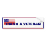 Thank a Veteran American Flag Bumper Sticker bumper stickers