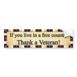 Thank a Veteran bumper stickers