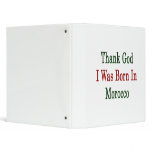 Thank God I Was Born In Morocco Vinyl Binder