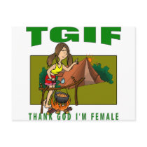 Thank God I'm Female postcards by fashionfiles Thank God I'm Female postcards