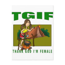 Thank God I'm Female postcards by fashionfiles Thank God I'm Female postcards
