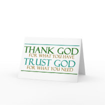 Thank God Trust God cards