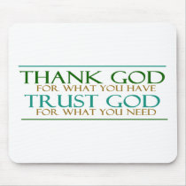 Thank God  Trust God Gifts mousepads