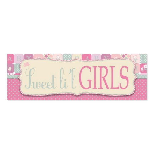 Thank Heaven Girls Skinny Gift Tag Business Card Template (front side)