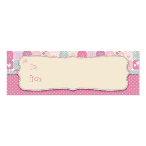 Thank Heaven Girls Skinny Gift Tag Business Card Template (back side)