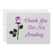 Thank Non-Breeders Custom Invitations