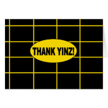THANK YINZ note inner blank Greeting Cards