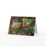 Thank You 2 Red Berries Card