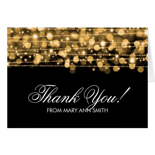 "Thank You" 60th Birthday Party Sparkles Gold Card | Zazzle