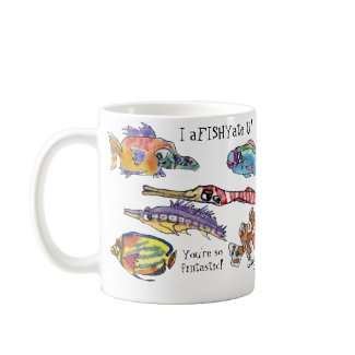 Thank You aFISHYation Cartoon Fish mug
