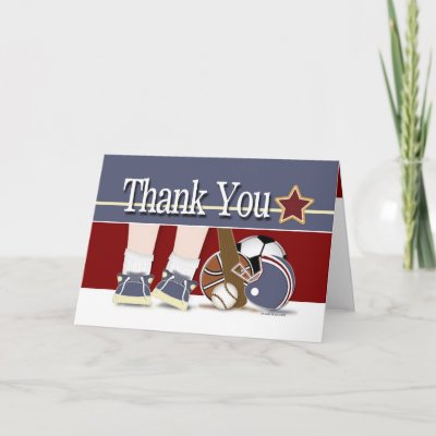 Baby Gift   Card on Thank You All Sports Baby Gifts Template Cards From Zazzle Com