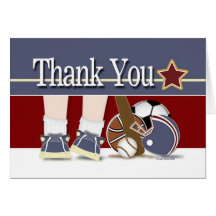 Thank You All Sports Baby Gifts Template Cards