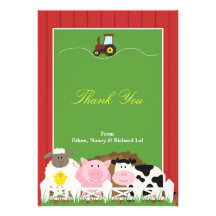 Thank You Animals Flat Card