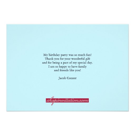 Thank You Animals Flat Card Invitations