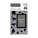 Thank You Animals postage by dndartstudio Thank You Animals postage