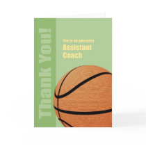 Thank You Assistant Basketball Coach Greeting card