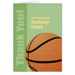 Thank You Assistant Basketball Coach Greeting card