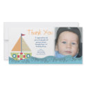 Thank You Baby Boy's 1st Birthday Party Photocard photocard