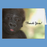 THANK YOU Baby Gorilla Card cards